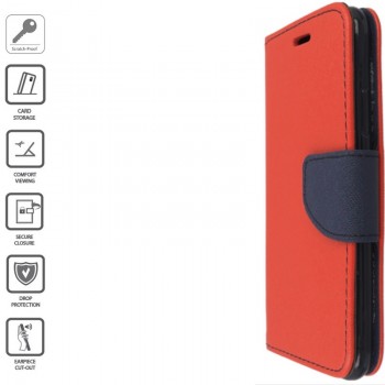 Raudonas atverčiamas dėklas (IPHONE XS MAX)